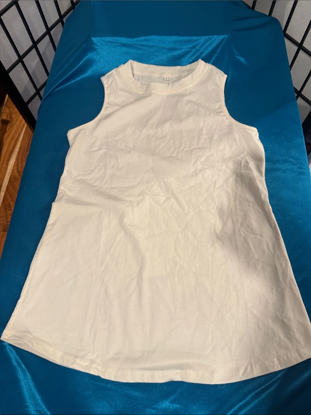 Kids White Sleeveless Crewneck Tank Top
